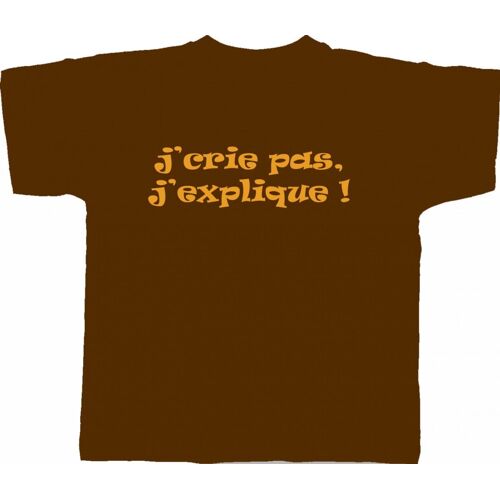 T-Shirt Homme Humour J'crie Pas J'explique