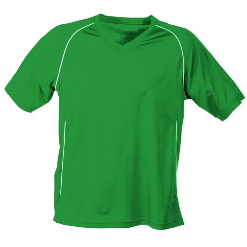 T-Shirt Polyester Enfant Col V Maillot Football - Jn386k - Vert