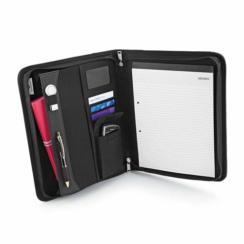 Conf?rencier bloc-note - BURBANK ZIPPER - QD802 - noir