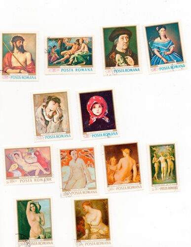 Roumanie- 2 Séries De 6 Timbres Oblitérés- Tableaux