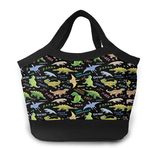 Sac fourre-tout portable à motif de conque - Cool Dinosaurs Roar
