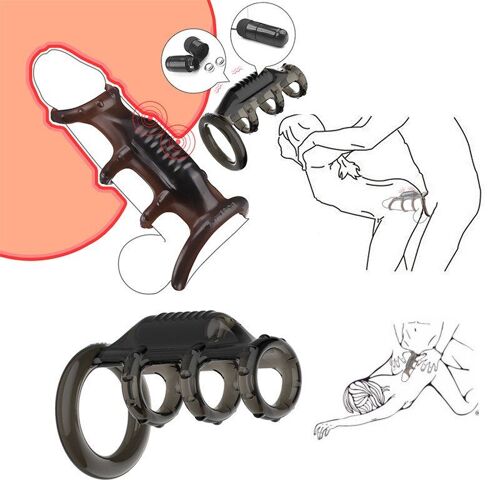 Anneau Vibrant Retardateur D'éjaculation, Gode, Stimulateur De Clitoris, Point G, Agrandissement Du Manchon Du Pénis, Sans Vibrateur, Jouets Sexuels Pour Hommes Et Femmes
