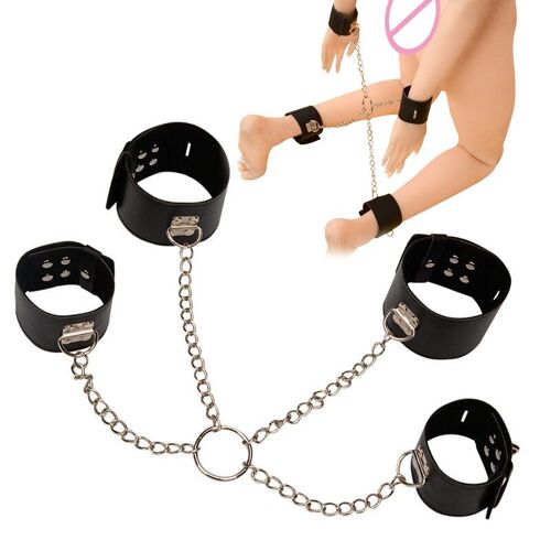 Ensemble De Menottes Et Manchettes De Cheville, Équipement De Bondage Bdsm, Jouets Sexuels Pour Jeux D'adultes, Manchettes De Poignet Et De Main, Produits Sm Pour Femmes Et Hommes