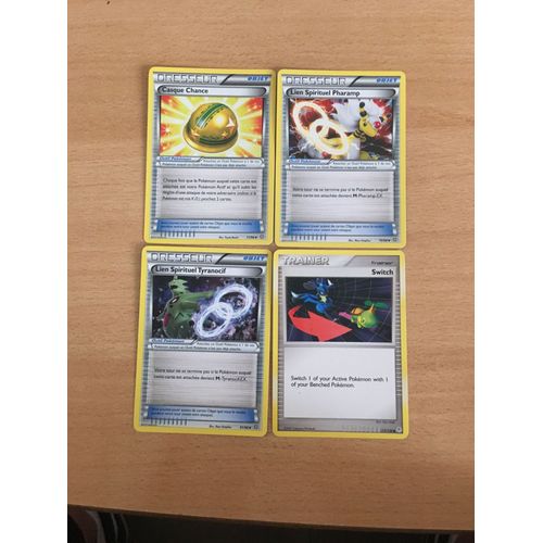 Casque Chance + Lien Spirituel Pharamp + Lien Spirituel Tyranocif + Switch (Pokemon)