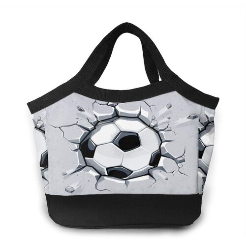 Zebra Wildlife Sac à lunch portable Sacs fourre-tout -3d Football