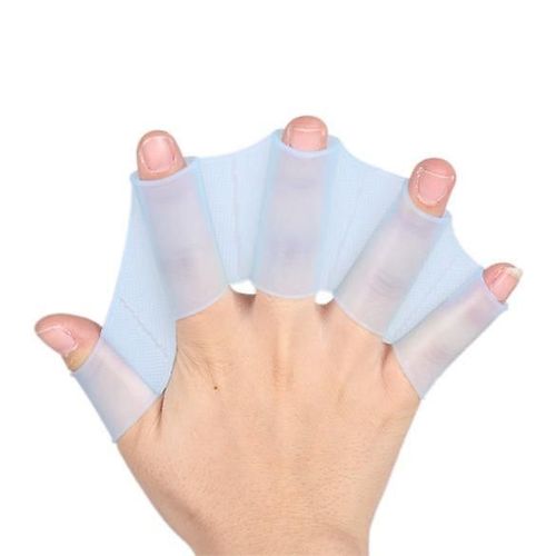 Gants Palmés Doigt De Natation Frog Hand Accessy(3 Paires-Bleu-S