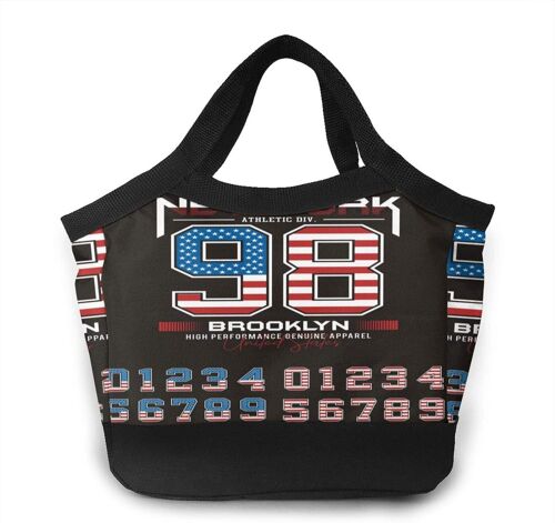 Moonlight White Wolf Sac à lunch portable Sacs fourre-tout -New York Brooklyn 98 Usa Style