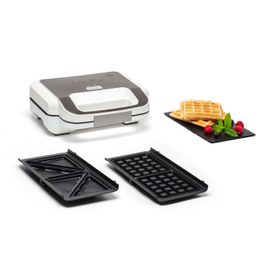Tefal Appareil à croque + gaufre, Plaques amovibles, Rangement vertical SW701110