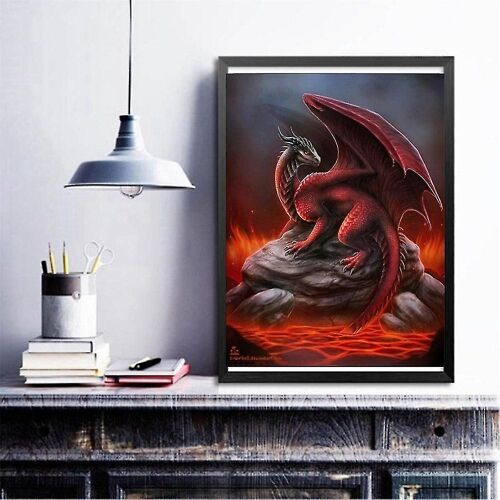 Peinture décorative de dragon de volcan de diy