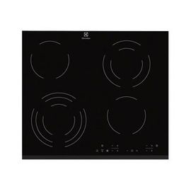 Electrolux EHF6343FOK - Vitrocéramique - 4 plaques de cuisson - Niche - largeur : 56 cm - profondeur : 49 cm - avec cadre biseauté - noir