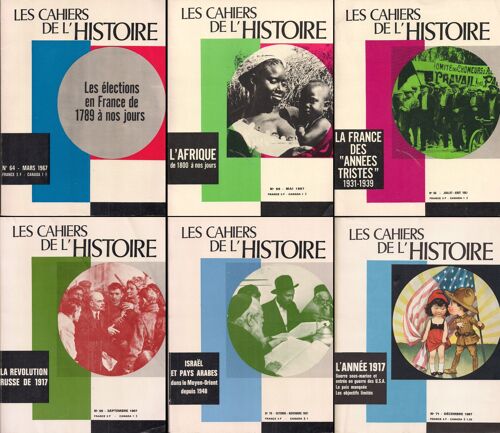 Les Élections En France De 1789 À Nos Jours, L Afrique De 1800 À Nos Jours, La France Des "Années Tristes" 1931-1939, La Révolution Russe De 1917, Israël Et Les Pays Arabes, L Année 1917