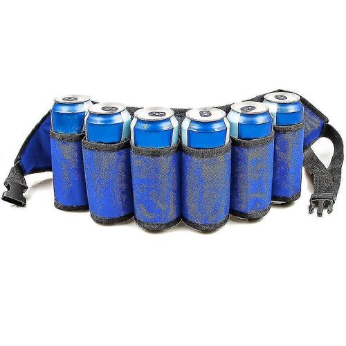 Ceinture De Bière - Support Isolé Robuste - Sangle De Taille Réglable Avec Boucle - Poche À Fermeture Éclair Cachée, 3 Couleurs Au Choix - Amusant