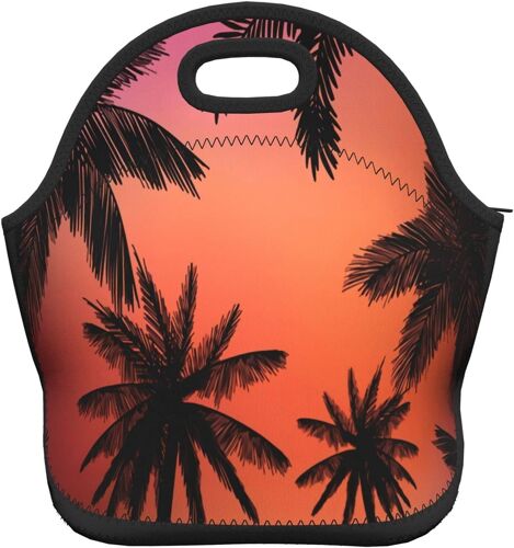 Palm Tree at Dusk Bag Keep Warm Lunch Bag - Box Handbag-Palm Tree at Dusk