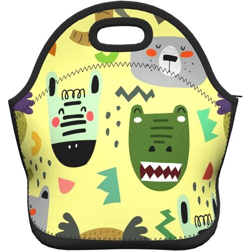 Cartoon Bees of Daisy Flower Lunch Bag Keep Warm Lunch Tote Bag -Animaux de dessin animé