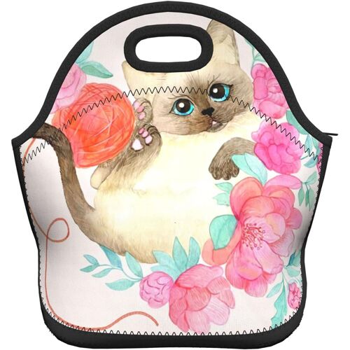 Palm Tree at Dusk Portable Bento Bag Keep Warm - Sac à main-Chat et Fleur