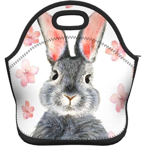 Sac à lunch Bento pour aliments sains, légumes et avocats - Un lapin gris moelleux