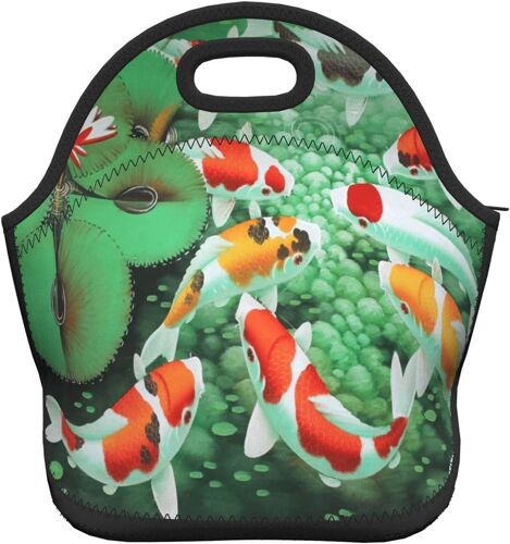 Spring BirdLunch Bags Sac de courses pliable-Happy Fish