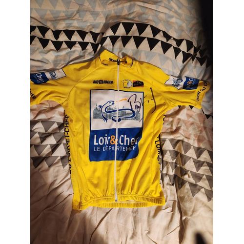 Maillot Cycliste Dédicacé Par Le Vainqueur Du Tour Du Loir Et Cher
