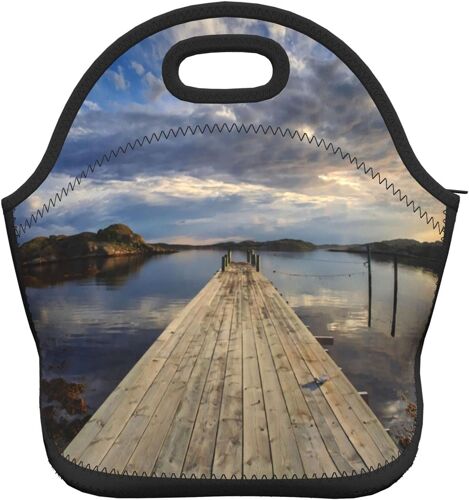 Magnifique sac à lunch pour autoroute pliable - pont en bois
