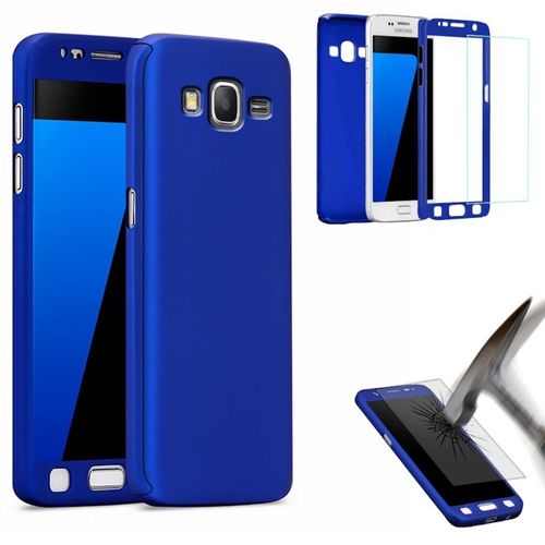 Coque Full Intégrale Samsung Galaxy J5 J510 (2016) Bleu + 1 Film