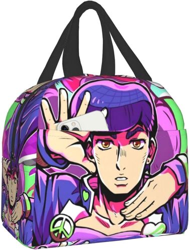 Jojos Bizarre Adventure Sac à déjeuner pour hommes et femmes Sacs à déjeuner isothermes Grande boîte pour le travail Boîtes à déjeuner réutilisables pour adultes pour l'école et les enfants Fourre-tout isotherme