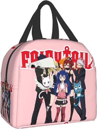Fairy Tail Sac à lunch pour hommes et femmes Sacs à lunch isolés thermiques Grande boîte pour le travail Adultes Boîtes à lunch réutilisables pour l'école Enfants Fourre-tout isotherme