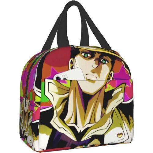Jojos Bizarre Adventure Sac à déjeuner pour hommes et femmes Sacs à déjeuner isothermes Grande boîte pour le travail Boîtes à déjeuner réutilisables pour adultes pour l'école et les enfants Fourre-tout isotherme