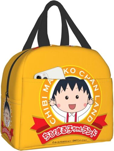 Sac à lunch Chibi Maruko-Chan pour hommes et femmes Sacs à lunch isolés thermiques Grande boîte pour le travail Boîtes à lunch réutilisables pour adultes pour écoliers Fourre-tout isotherme