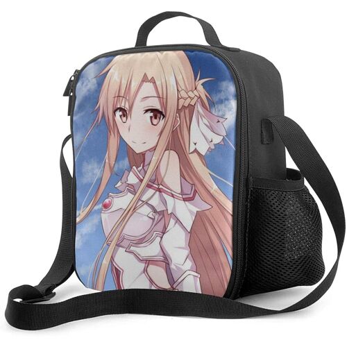 Sword Art Online Yuuki Asuna Refroidisseur thermique portable Sac à déjeuner isotherme Boîtes à déjeuner réutilisables pour femmes et hommes Travail Voyage Bateau Pique-nique