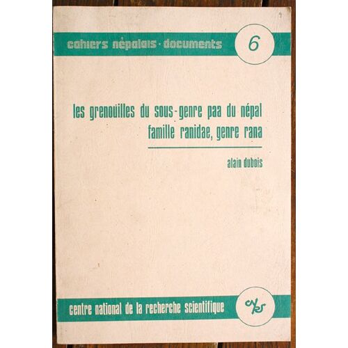 Les Grenouilles Du Sous-Genre Paa Du Népal. Famille Ranidae, Genre Rana