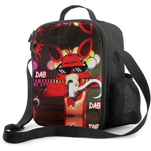 Sac à lunch unisexe isolé étanche sac à lunch Dabbing Foxy Nights congélateur portable sac à lunch isotherme thermique pour enfants/adultes avec bretelles réglables