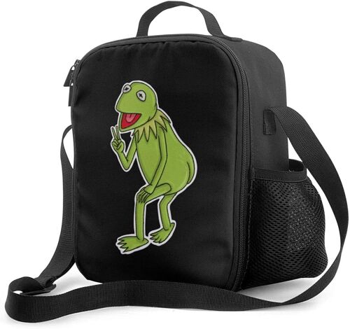Kermit Booty Boîte À Déjeuner Fourre-Tout Portable Avec Doublure Isolée Rembourrée - Refroidisseur Thermique Réutilisable - Stockage Des Aliments Chauds Avec Étoile D'épaule Pour Adultes Et Enfants