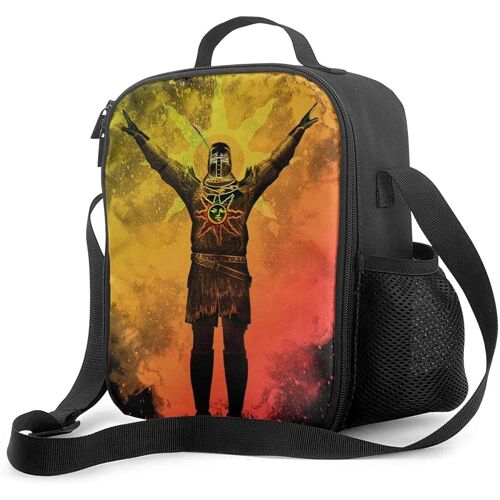 The Soul of Sun Boîte à déjeuner portable avec doublure isolée rembourrée, refroidisseur thermique, stockage de nourriture chaude réutilisable avec étoile d'épaule pour adultes et enfants