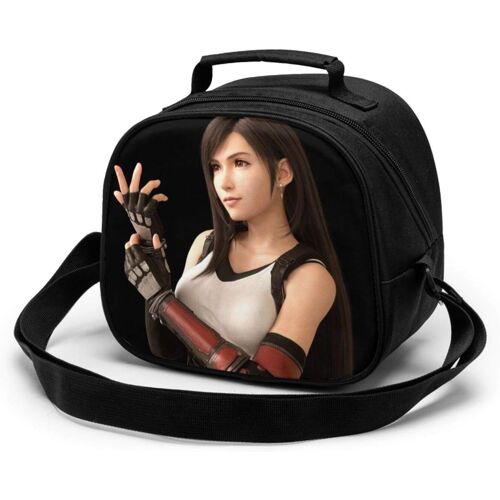 Final Fantasy Tifa Lockhart Sac de repas pour enfants réutilisable, étanche et étanche, glacière portable, sac isotherme en polyester pour enfants