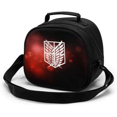 Anime Attack on Titan Sac de repas pour enfants réutilisable, étanche et étanche, glacière portable, sac isotherme en polyester pour enfants