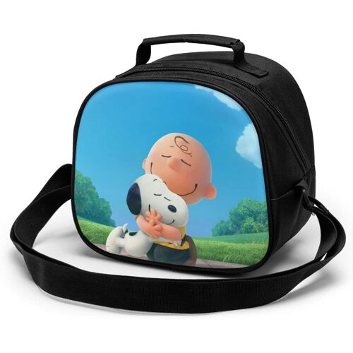 Snoopy Sac de repas pour enfants réutilisable, étanche et résistant à la chaleur, sac à déjeuner isotherme portable, boîte à déjeuner isotherme pour étudiant travailleur