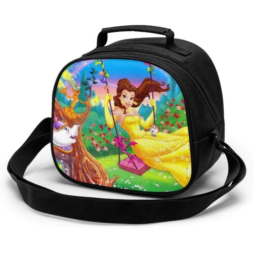 Beauty Beast Sac de repas pour enfants réutilisable, étanche et préservant la chaleur, boîte à lunch isotherme portable en polyester, sac isotherme adapté aux enfants