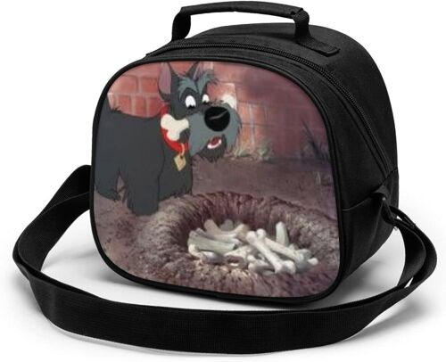 Lady and The Tramp Sac de repas pour enfants réutilisable, étanche et préservant la chaleur, sac à déjeuner isotherme portable, boîte à déjeuner isotherme pour étudiant travailleur