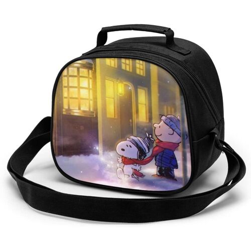 Snoopy Sac de repas pour enfants réutilisable, étanche et résistant à la chaleur, sac à déjeuner isotherme portable, boîte à déjeuner isotherme pour étudiant travailleur