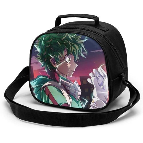 My Hero Academia Sac à repas pour enfants réutilisable, étanche et résistant à la chaleur, sac à déjeuner isotherme portable, boîte à déjeuner isotherme pour étudiant travailleur