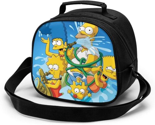 Simpsons Cartoon Anime Sac de repas pour enfants réutilisable, étanche et étanche, glacière portable, boîte à déjeuner en polyester, sac isotherme thermique pour enfants