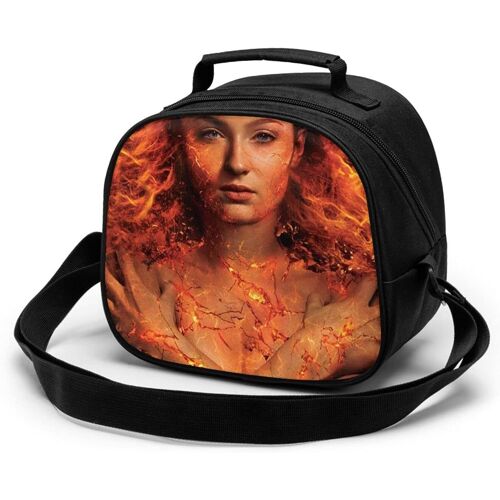Dark Phoenix Sac de repas pour enfants réutilisable, étanche et résistant à la chaleur, sac à déjeuner isotherme portable, boîte à déjeuner isotherme pour étudiant travailleur