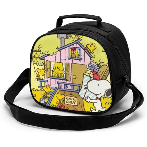 Snoopy Sac de repas pour enfants réutilisable, étanche et résistant à la chaleur, sac à déjeuner isotherme portable, boîte à déjeuner isotherme pour étudiant travailleur