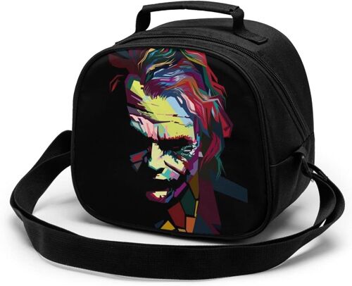Heath Ledger Sac de repas pour enfants réutilisable, étanche et préservant la chaleur, sac à déjeuner isotherme portable, boîte à déjeuner isotherme pour étudiant travailleur