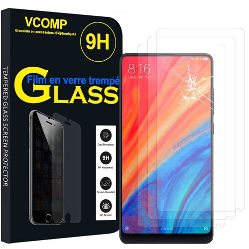 Lot / Pack De 3 Films Verre Trempé Pour Xiaomi Mi Mix 2s 5.99" Protection D'écran