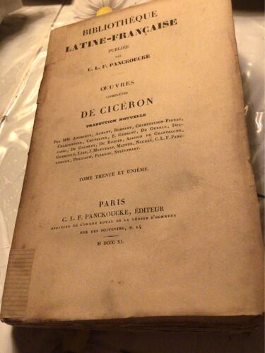 Oeuvres Complètes De Cicéron. Tome Trente Et Unième. De La Divination, Traduction Nouvelle Par M. De Golbery. Du Destin. Traduction Nouvelle Par M. J. Mangeart