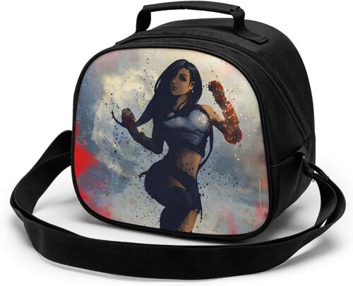 Tifa Final Fantasy Sac de repas pour enfants réutilisable, étanche et préservant la chaleur, sac à déjeuner isotherme portable, boîte à déjeuner isotherme pour étudiant travailleur