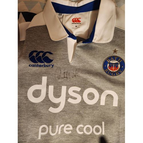 Maillot Rugby Bath Dédicacé Par Anthony Watson