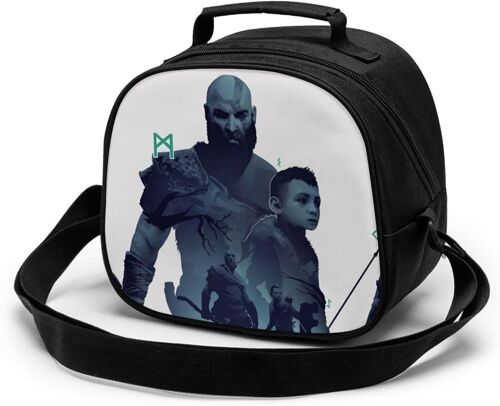 God of War Sac de repas pour enfants réutilisable, étanche et résistant à la chaleur, sac à déjeuner isotherme portable, boîte à déjeuner isotherme pour étudiant travailleur