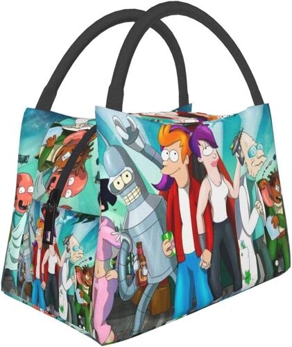 Boîte à déjeuner Futurama souple, fourre-tout réutilisable, sac à déjeuner isolant Portable, sac à main pour femmes/pique-nique/bateau/plage/pêche/travail
